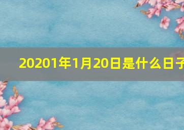 20201年1月20日是什么日子