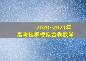 2020~2021年高考桂柳模拟金卷数学