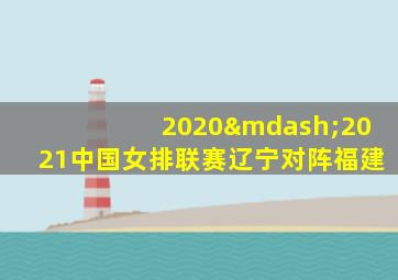 2020—2021中国女排联赛辽宁对阵福建