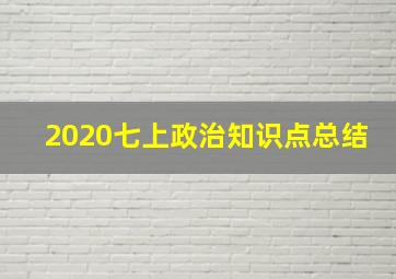 2020七上政治知识点总结