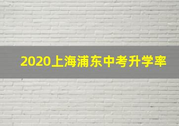 2020上海浦东中考升学率