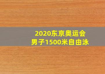 2020东京奥运会男子1500米自由泳