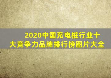 2020中国充电桩行业十大竞争力品牌排行榜图片大全