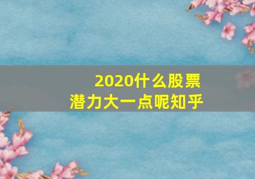 2020什么股票潜力大一点呢知乎