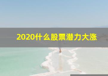 2020什么股票潜力大涨