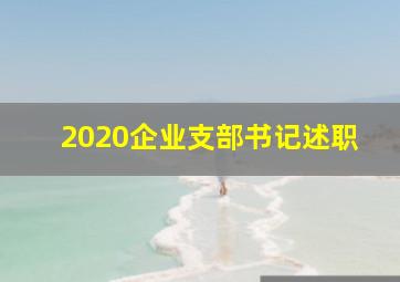 2020企业支部书记述职