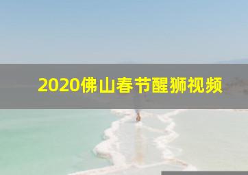 2020佛山春节醒狮视频