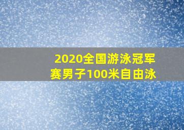 2020全国游泳冠军赛男子100米自由泳