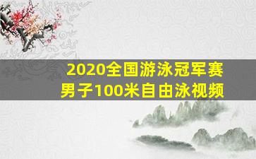 2020全国游泳冠军赛男子100米自由泳视频