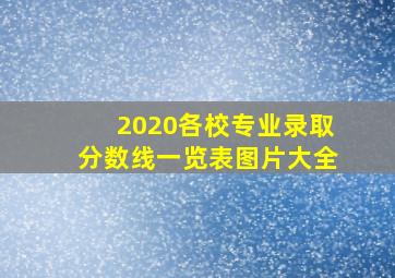 2020各校专业录取分数线一览表图片大全