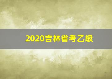 2020吉林省考乙级