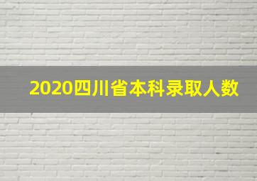 2020四川省本科录取人数