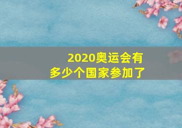 2020奥运会有多少个国家参加了