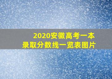 2020安徽高考一本录取分数线一览表图片