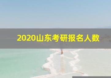 2020山东考研报名人数