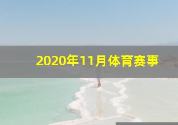 2020年11月体育赛事