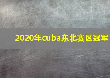 2020年cuba东北赛区冠军