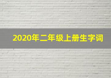 2020年二年级上册生字词