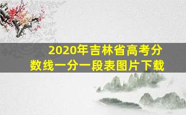 2020年吉林省高考分数线一分一段表图片下载