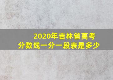 2020年吉林省高考分数线一分一段表是多少