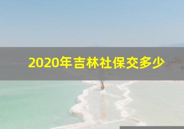 2020年吉林社保交多少