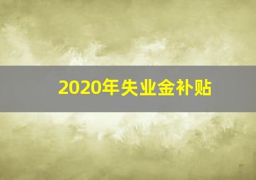 2020年失业金补贴