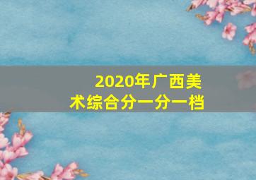 2020年广西美术综合分一分一档