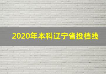 2020年本科辽宁省投档线