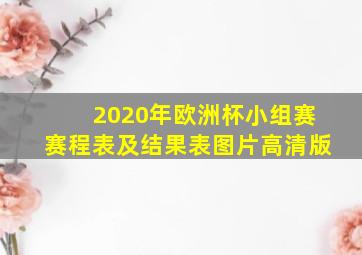 2020年欧洲杯小组赛赛程表及结果表图片高清版