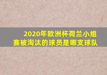 2020年欧洲杯荷兰小组赛被淘汰的球员是哪支球队