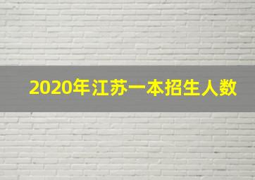 2020年江苏一本招生人数