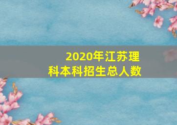 2020年江苏理科本科招生总人数