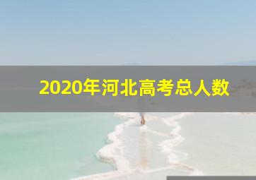 2020年河北高考总人数