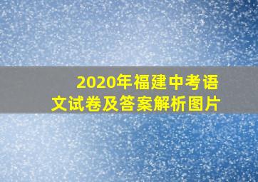 2020年福建中考语文试卷及答案解析图片