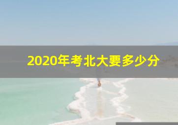 2020年考北大要多少分