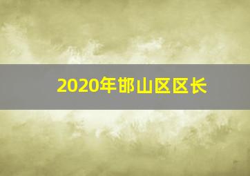 2020年邯山区区长