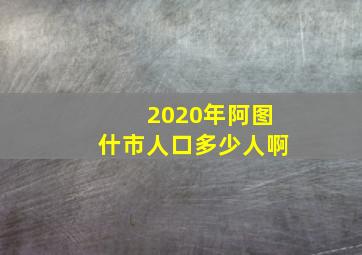 2020年阿图什市人口多少人啊