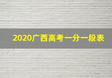 2020广西高考一分一段表