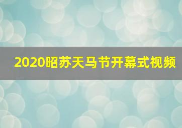 2020昭苏天马节开幕式视频