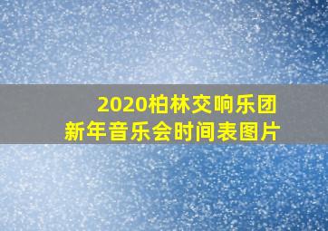 2020柏林交响乐团新年音乐会时间表图片