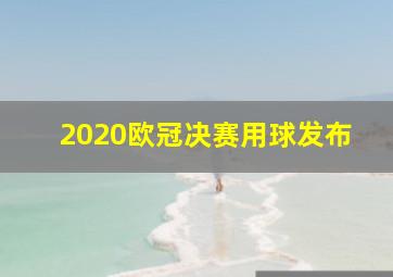 2020欧冠决赛用球发布