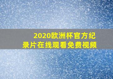 2020欧洲杯官方纪录片在线观看免费视频