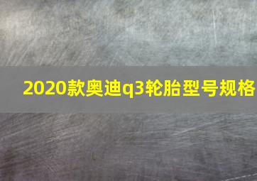 2020款奥迪q3轮胎型号规格