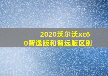 2020沃尔沃xc60智逸版和智远版区别