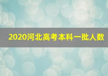 2020河北高考本科一批人数