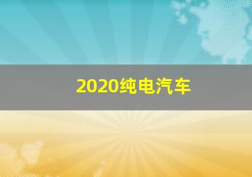 2020纯电汽车