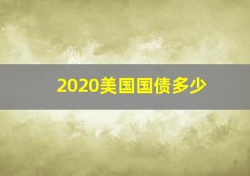 2020美国国债多少