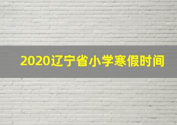 2020辽宁省小学寒假时间