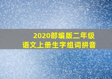 2020部编版二年级语文上册生字组词拼音