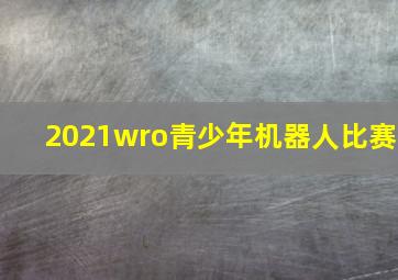 2021wro青少年机器人比赛